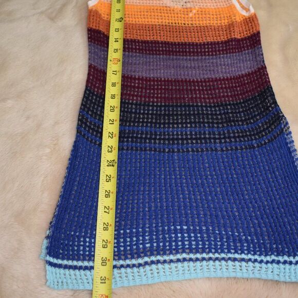 Free People Gossamer Striped Knit Halter Size XS Multi-Color Sheer Tunic Top - Picture 7 of 12
